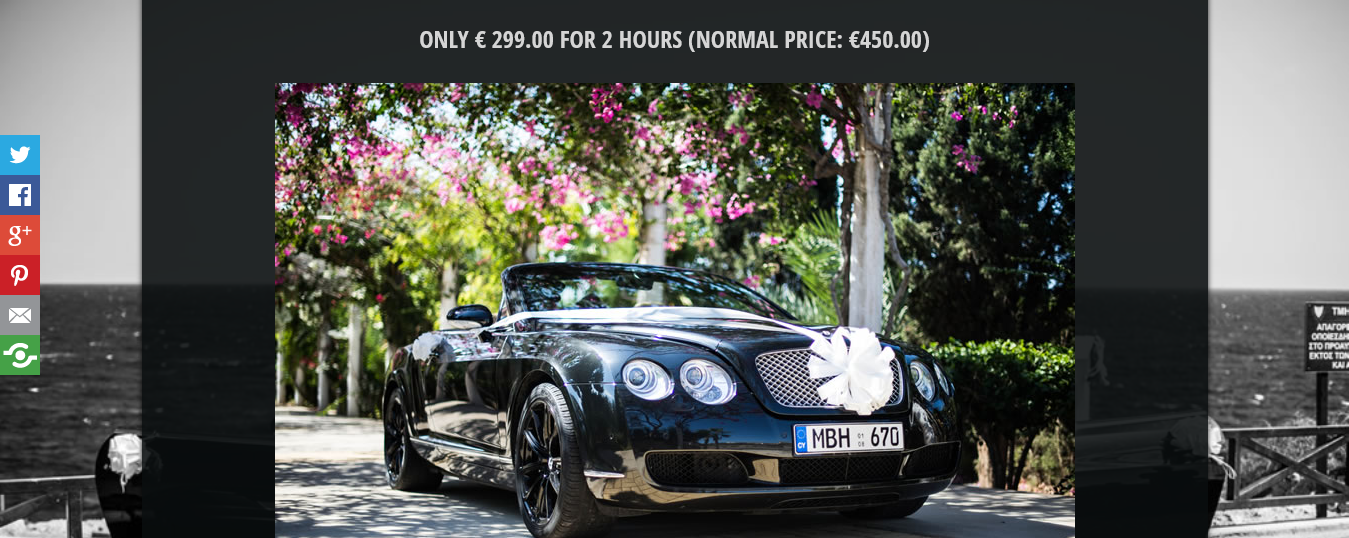 Mieten sie einen Bentley GTC in Zypern fuer Ihre Hochzeit